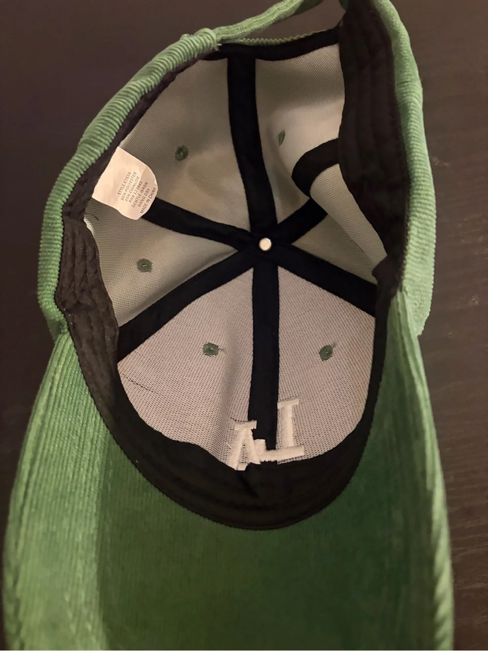 Green Corduroy LA Baseball Cap